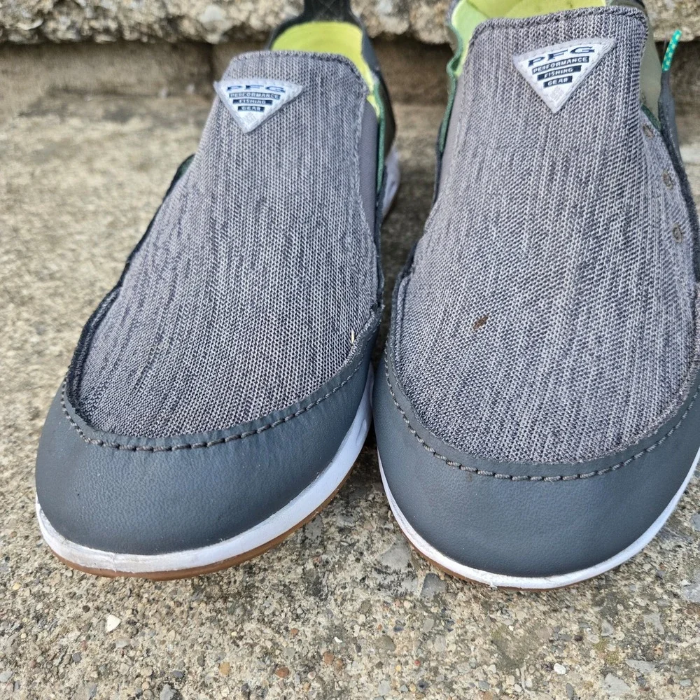 Columbia PFG Bahama Vent Boat Shoes Men's Size 11.5 sllip On Loafers Beach gray